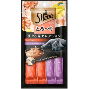 Creme Sheba - Gatos Adultos - Atum e Atum com Camarão