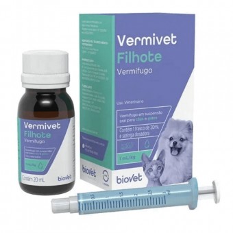 Vermivet Filhote Vermífugo para Cães e Gatos