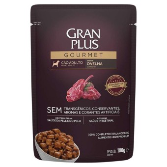 Sachê Gran Plus Gourmet - Cães Adultos - Ovelha