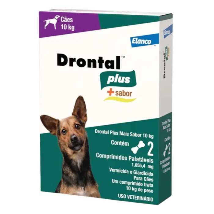 Drontal Plus - vermicida e giardicida para Cães até 10kg 