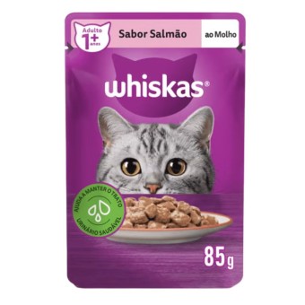 Sachê Whiskas - Gatos Adultos - Salmão ao molho