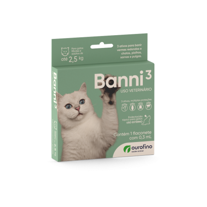 Banni 3 Endectocida Spot-On para Gatos