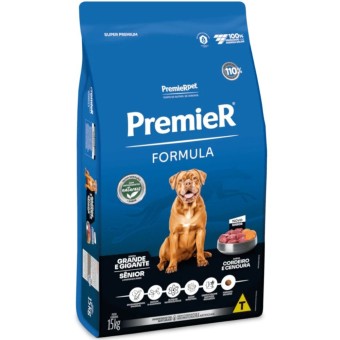 Premier Formula Sênior - Cães Adultos Porte Grande e Gigante - Cordeiro e Cenoura