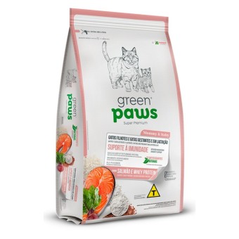 Green Paws Suporte à Imunidade - Filhotes, Gatas Gestantes e Lactantes - Salmão e Whey Protein