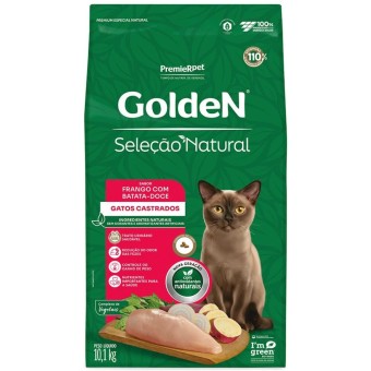 Golden Seleção Natural - Gatos Castrados - Frango e Batata Doce