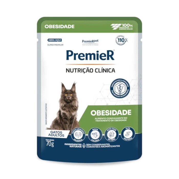Sachê Premier Nutrição Clínica - Gatos Adultos -  Obesidade