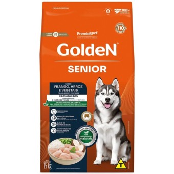 Golden Sênior - Cães Adultos - Frango, Arroz e Vegetais