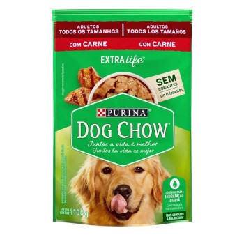 Sachê Dog Chow - Cães Adultos, todos os tamanhos - Carne