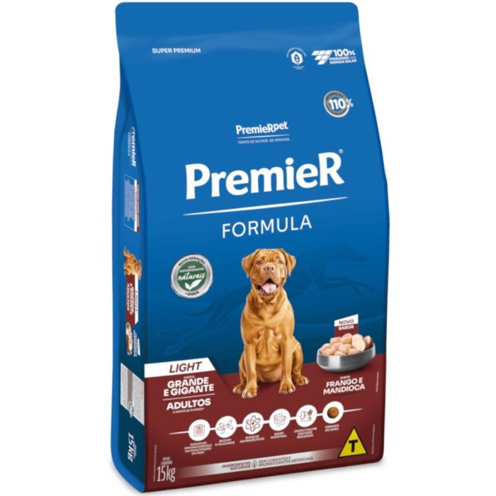 Premier Formula Light - Cães Adultos Porte Grande e Gigante - Frango e Mandioca