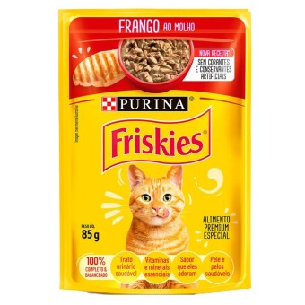 Sachê Friskies - Gatos Adultos - Frango ao Molho