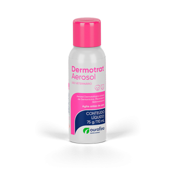 Dermotrat Spray Aerosol Antibacteriano, Antifúngico e Anti-inflamatório para Cães e Gatos