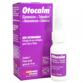 Otocalm Solução Otológica para Otite Externa em Cães e Gatos