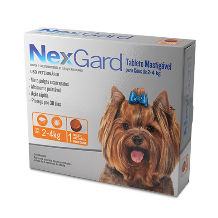 NexGard - Tablete Mastigável Antipulgas e Carrapatos para Cães