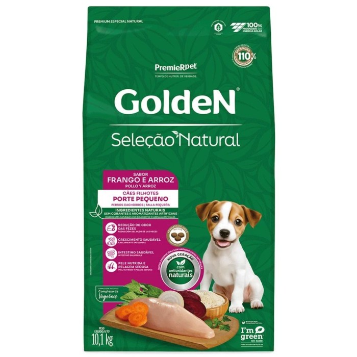 Golden Seleção Natural - Cães Filhotes Porte Pequeno - Frango e Arroz