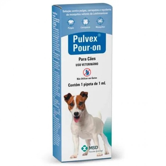 Pulvex Pour-On Antipulgas, Carrapatos e Repelente para Cães