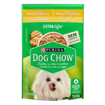 Sachê Dog Chow - Cães Adultos, Minis e Pequenos - Frango