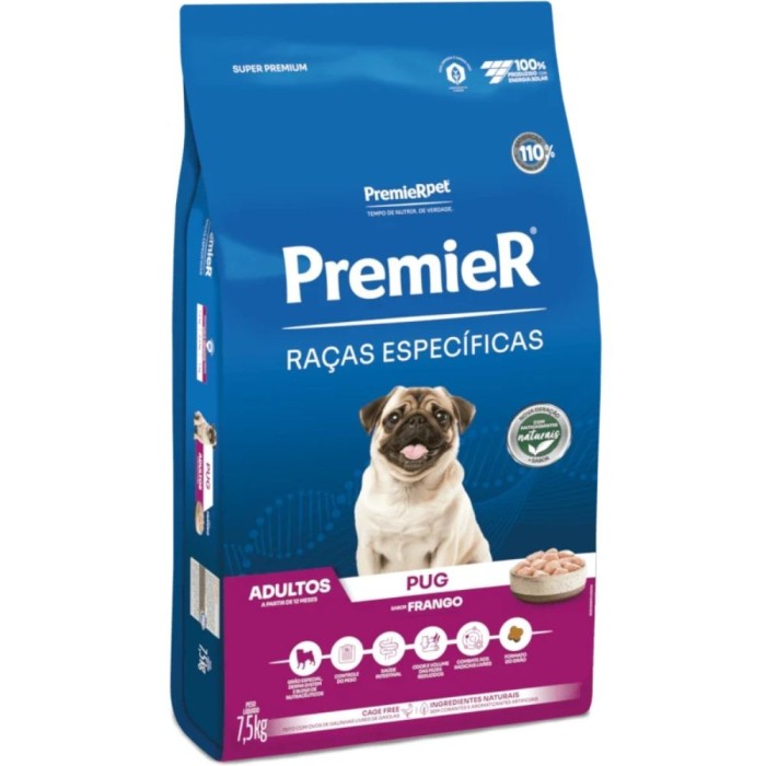 Premier Raças Específicas - Cães Adultos - Pug - Frango