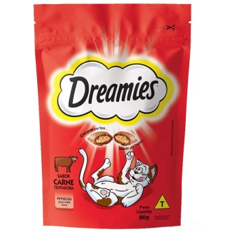 Petisco Dreamies - Gatos - Carne Tentadora