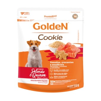 Cookie Golden - Cães Adultos Porte Pequeno - Salmão e Quinoa