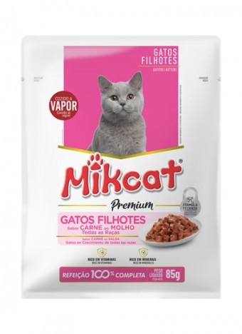 Sachê Mikcat Gato Filhote Carne 100g