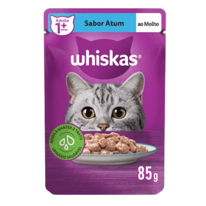 Sachê Whiskas - Gatos Adultos - Atum ao molho