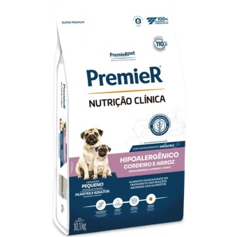 Premier Nutrição Clínica - Cães Adultos e Filhotes Porte Pequeno - Cordeiro e Arroz - Hipoalergênico