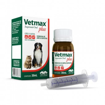 Vetmax Plus Suspensão Vermífugo para Cães e Gatos