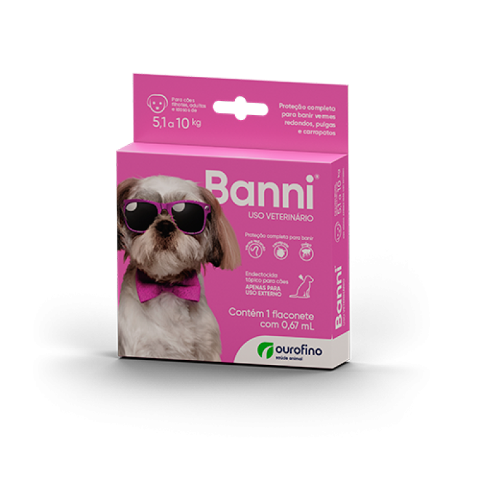 Banni Cão - Pipeta Antipulgas, Carrapatos e Vermífugo Endoctocida