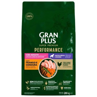 Gran Plus Performance - Cães Adultos Raças Médias e Grandes- Frango e Cenoura