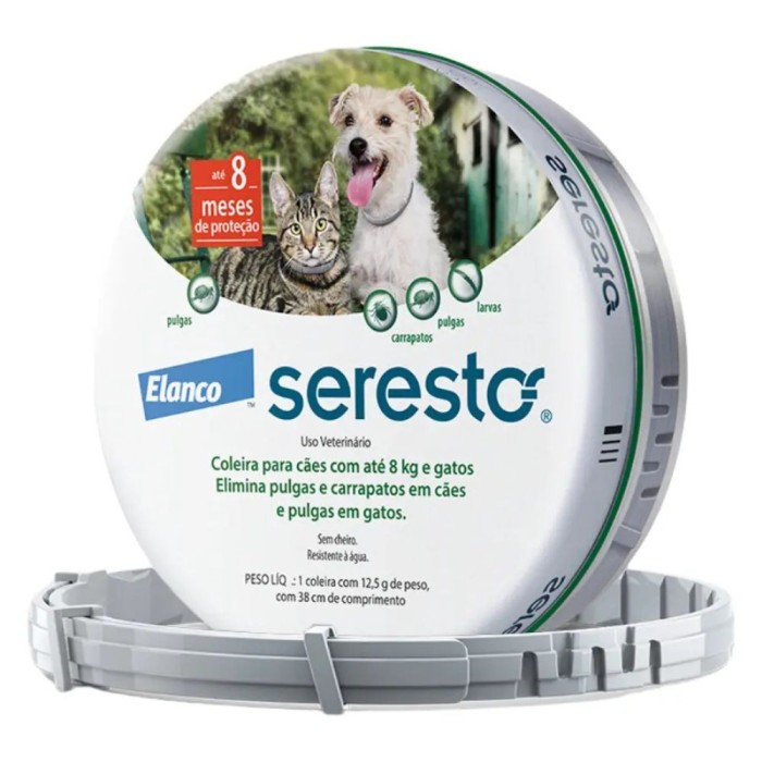 Coleira Seresto - antipulgas e carrapatos para Cães e Gatos