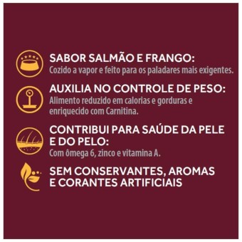  Sachê Gran Plus Gourmet - Gatos Adultos Castrados - Salmão e Frango