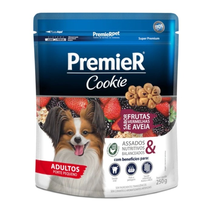 Cookie Premier - Cães Adultos Porte Pequeno - Frutas Vermelhas e Aveia