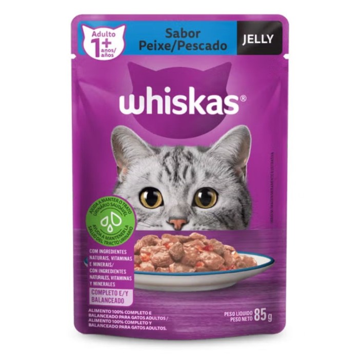 Sachê Whiskas Jelly - Gatos Adultos - Peixe/Pescado
