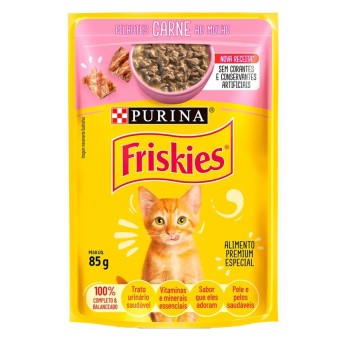 Sachê Friskies - Gatos Filhotes - Carne ao Molho