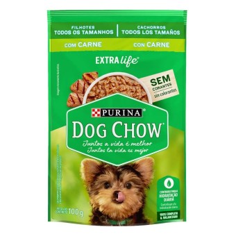 Sachê Dog Chow - Cães Filhotes, todos os tamanhos - Carne