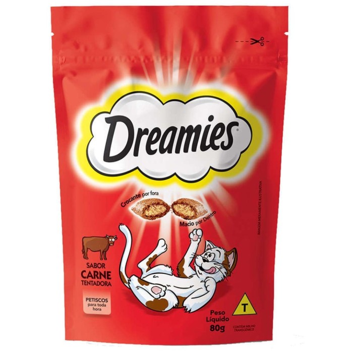 Petisco Dreamies - Gatos - Carne Tentadora