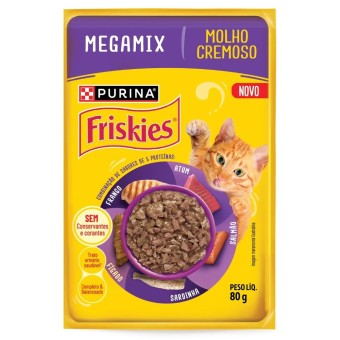 Sachê Friskies Molho Cremoso - Gatos Adultos - Megamix