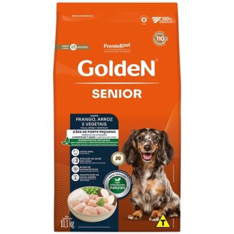 Golden Sênior - Cães Adultos Porte Pequeno - Frango, Arroz e Vegetais