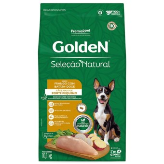 Golden Seleção Natural - Cães Adultos Porte Pequeno - Frango e Batata Doce