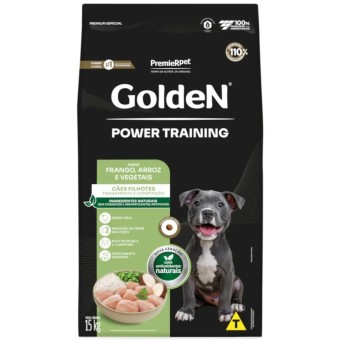 Golden Power Training - Cães Filhotes - Frango, Arroz e Vegetais