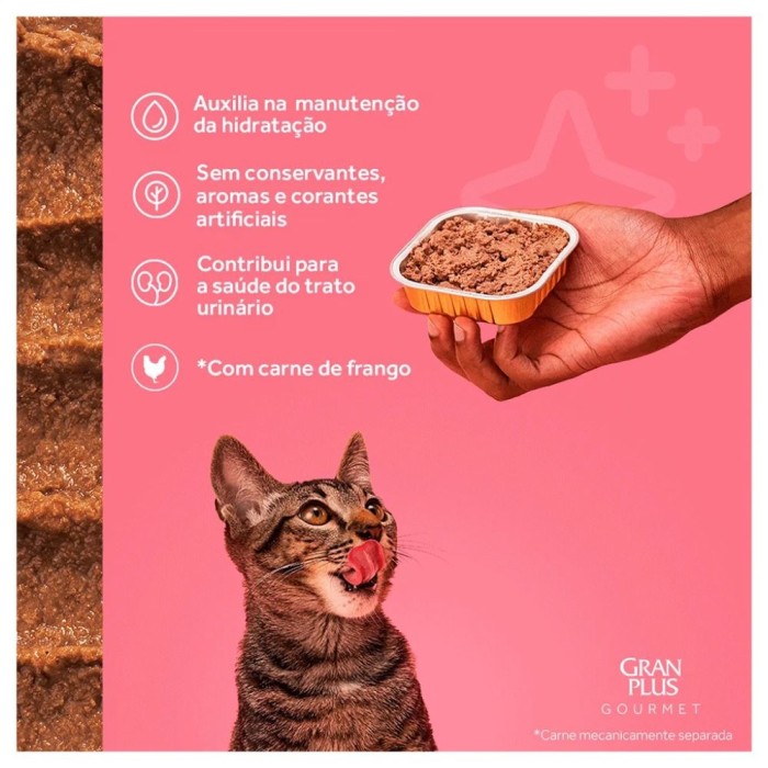 Patê GranPlus Gourmet - Gatos Adultos - Carne
