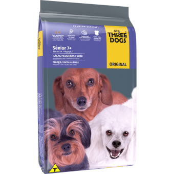 Three Dogs Original Sênior Raças Pequenas e Minis 15 Kg
