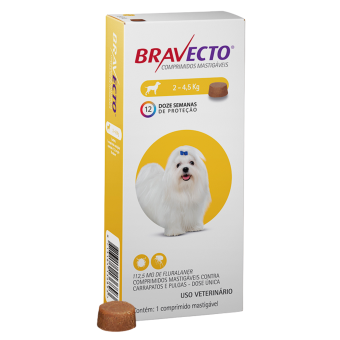 Bravecto Cães Comprimido - Antipulgas e Carrapatos 