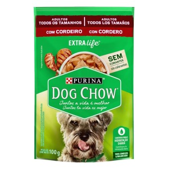 Sachê Dog Chow - Cães Adultos, todos os tamanhos - Cordeiro