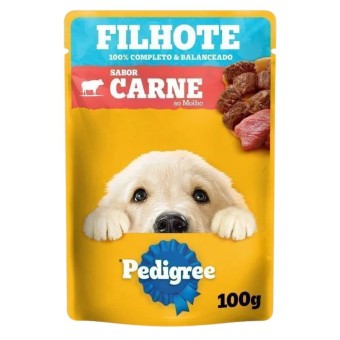 Sachê Pedigree - Cães Filhotes - Carne