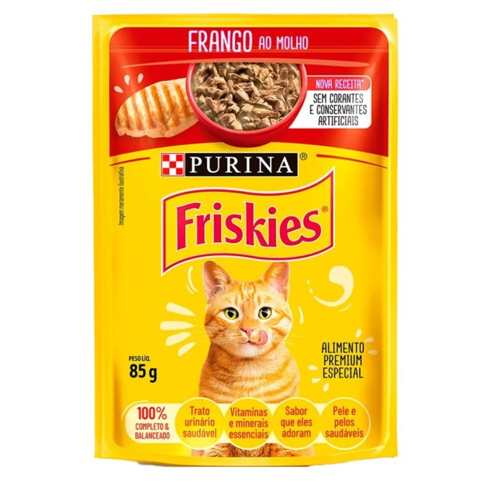 Sachê Friskies - Gatos Adultos - Frango ao Molho