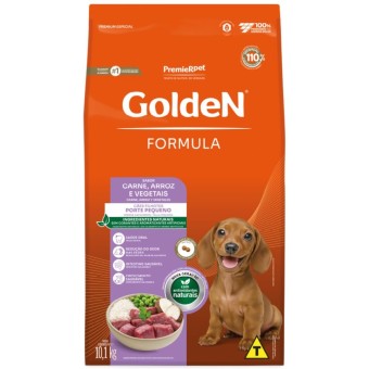 Golden Formula - Cães Filhotes Porte Pequeno - Carne, Arroz e Vegetais