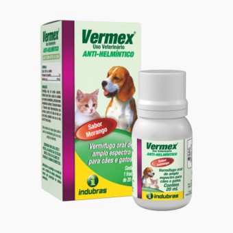 Vermex Anti-Helmíntico Vermífugo para Cães e Gatos