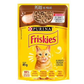 Sachê Friskies - Gatos Adultos - Peru ao Molho