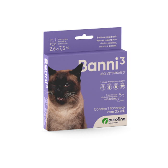 Banni 3 Endectocida Spot-On para Gatos